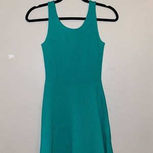 Green skater dress
